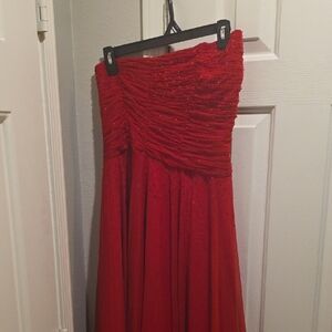 Monsoon Strapless Scarlet Gown